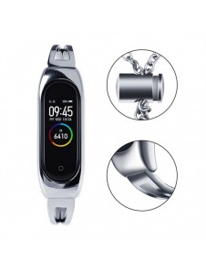 Ersättningsarmbandsarmband i metall för Xiaomi Mi Band 6/5/4/3 silver