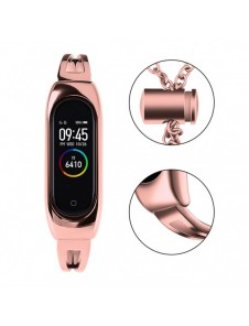 Ersättningsarmbandsarmband i metall för Xiaomi Mi Band 6/5/4/3 rosa