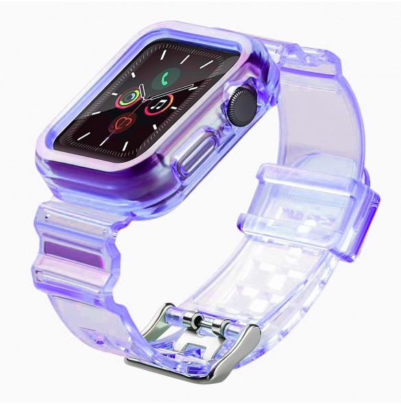Strap Light Set ersättningsband remfodral för Watch 6 44mm / Watch 5 44mm / Watch 4 44mm / Watch SE 44mm lila