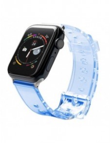 Armband Light Silikon Armband Armband Armband Watch Armband Watch 6/5/4/3/2 (44mm / 42mm) Blå