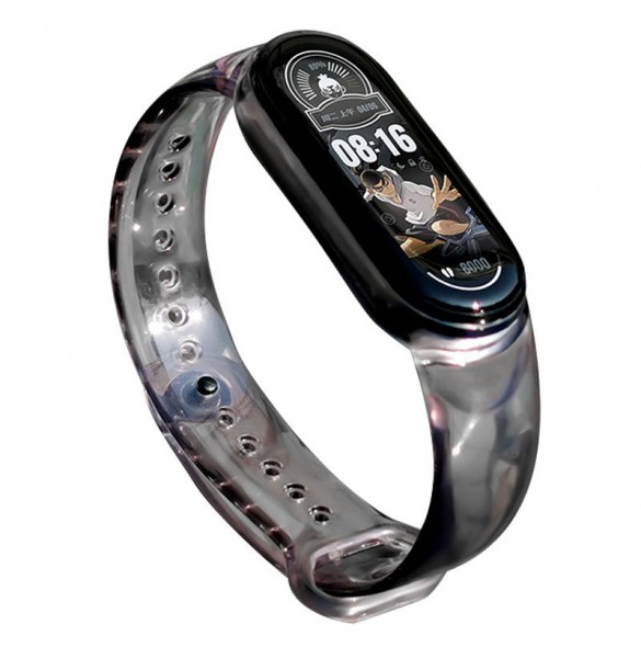 Ersättande silikonbandsrem till Xiaomi Mi Band 6/5 svart