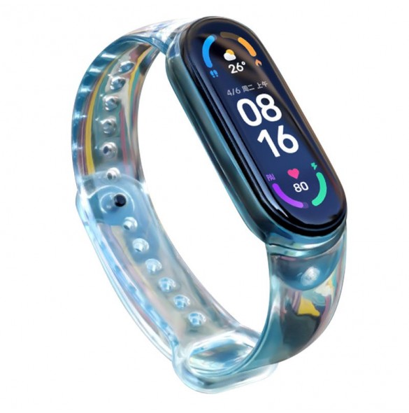 Ersättande silikonbandsrem för Xiaomi Mi Band 6/5 blå