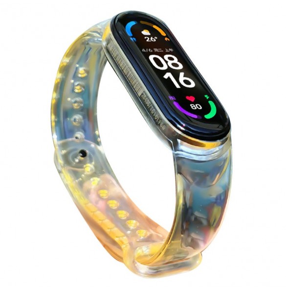 Ersättande silikonbandsrem för Xiaomi Mi Band 6/5 gul