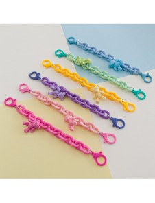 Color Chain (rep) färgglad kedja telefonhållare hänge för ryggsäcksplånbok ljusrosa