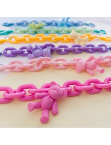 Color Chain (rep) färgglad kedja telefonhållare hänge för ryggsäck plånbok gul