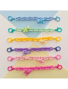 Color Chain (rep) färgglad kedja telefonhållare hänge för ryggsäck plånbok gul