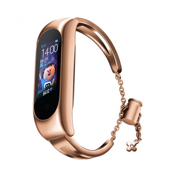 Ersättningsarmbandsarmband i metall för Xiaomi Mi Band 6/5/4/3 roséguld