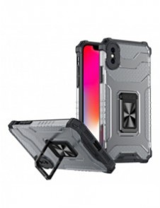 Crystal Ring Case Kickstand Tough Rugged Cover för iPhone XS Max svart