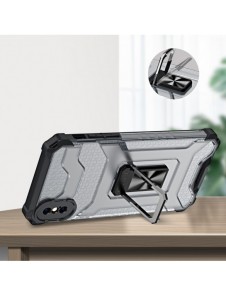 Crystal Ring Case Kickstand Tough Rugged Cover för iPhone XS Max svart