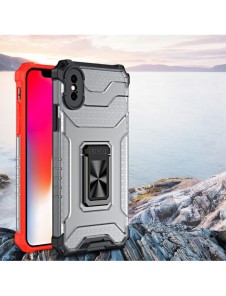 Crystal Ring Case Kickstand Tough Rugged Cover för iPhone XS Max röd