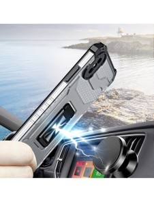 Crystal Ring Case Kickstand Tough Rugged Cover för iPhone XS Max blå