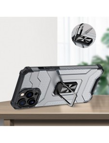 Crystal Ring Case Kickstand Tough Rugged Cover för iPhone 11 Pro svart