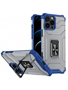 Crystal Ring Case Kickstand Tough Rugged Cover för iPhone 11 Pro blå