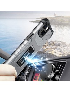 Crystal Ring Case Kickstand Tough Rugged Cover för iPhone 12 mini svart