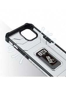 Crystal Ring Case Kickstand Tough Rugged Cover för iPhone 12 mini svart