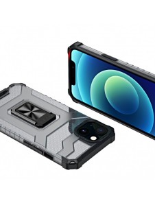 Crystal Ring Case Kickstand Tough Rugged Cover för iPhone 12 mini svart