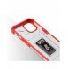 Crystal Ring Case Kickstand Tough Rugged Cover för iPhone 12 mini röd