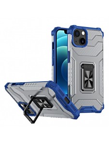 Crystal Ring Case Kickstand Tough Rugged Cover för iPhone 12 mini blå
