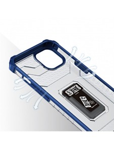 Crystal Ring Case Kickstand Tough Rugged Cover för iPhone 12 mini blå
