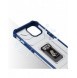 Crystal Ring Case Kickstand Tough Rugged Cover för iPhone 12 mini blå