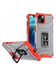 Crystal Ring Case Kickstand Tough Rugged Skal till iPhone 12 röd