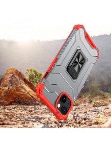 Crystal Ring Case Kickstand Tough Rugged Skal till iPhone 12 röd