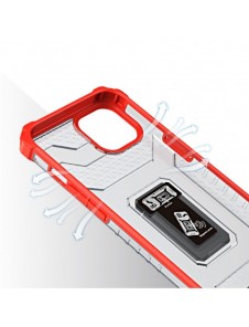 Crystal Ring Case Kickstand Tough Rugged Skal till iPhone 12 röd