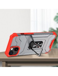 Crystal Ring Case Kickstand Tough Rugged Skal till iPhone 12 röd