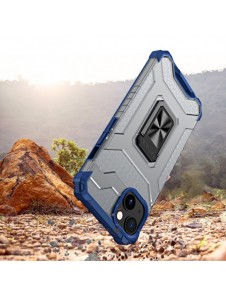 Crystal Ring Case Kickstand Tough Rugged Cover för iPhone 12 blå