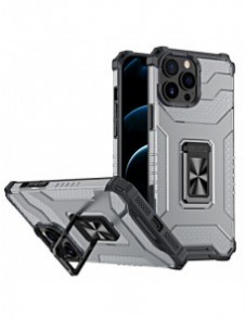 Crystal Ring Case Kickstand Tough Rugged Cover för iPhone 12 Pro svart