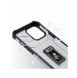 Crystal Ring Case Kickstand Tough Rugged Cover för iPhone 12 Pro svart