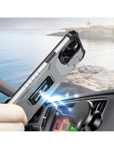 Crystal Ring Case Kickstand Tough Rugged Cover för iPhone 12 Pro Max svart