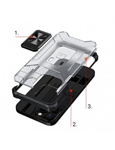Crystal Ring Case Kickstand Tough Rugged Cover för iPhone 12 Pro Max svart