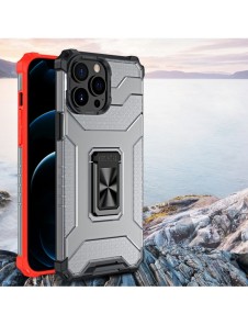 Crystal Ring Case Kickstand Tough Rugged Cover för iPhone 12 Pro Max svart