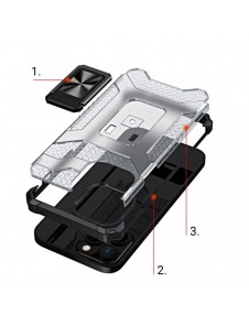 Crystal Ring Case Kickstand Tough Rugged Cover för iPhone 12 Pro Max röd
