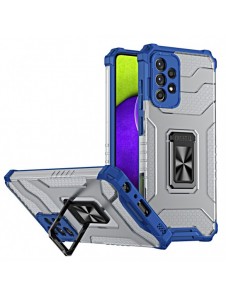 Crystal Ring Case Kickstand Tough Rugged Cover för Samsung Galaxy A72 4G blå