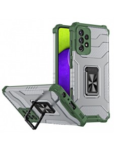 Crystal Ring Case Kickstand Tough Rugged Cover för Samsung Galaxy A72 4G grön