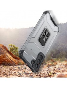 Crystal Ring Case Kickstand Tough Rugged Cover för Samsung Galaxy S21 5G blå