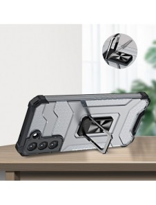 Crystal Ring Case Kickstand Tough Rugged Cover för Samsung Galaxy S21 5G blå