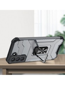 Crystal Ring Case Kickstand Tough Rugged Cover för Samsung Galaxy S21+ 5G (S21 Plus 5G) svart