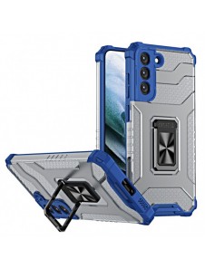 Crystal Ring Case Kickstand Tough Rugged Cover för Samsung Galaxy S21+ 5G (S21 Plus 5G) blå