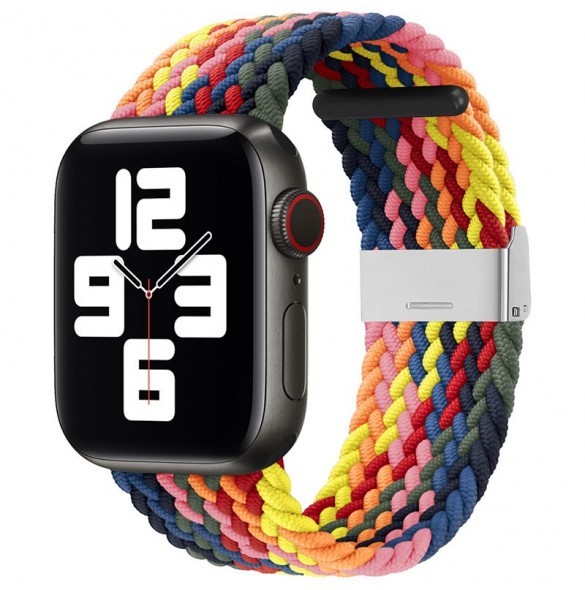 Band tygband för Watch Ultra / 9 / 8 / 7 / 6 / SE / 5 / 4 / 3 / 2 (49mm / 45mm / 44mm / 42mm) Flätat tygarmband Klocka Armban