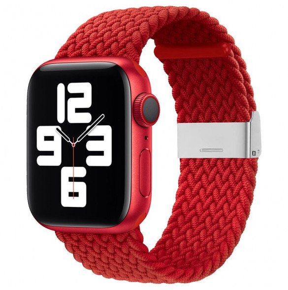 Band tygband för Watch Ultra / 9 / 8 / 7 / 6 / SE / 5 / 4 / 3 / 2 (49mm / 45mm / 44mm / 42mm) Flätat tygarmband Klockarmband