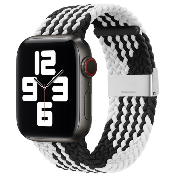 Band tygband för Watch Ultra / 9 / 8 / 7 / 6 / SE / 5 / 4 / 3 / 2 (49mm / 45mm / 44mm / 42mm) Flätat tygarmband klockarmband