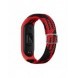 Rem Tygbyte bandrem för Xiaomi Mi Band 6/5/4/3 flätat tygarmband röd-svart