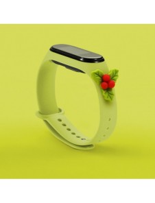 Rem Xmas Armband för Xiaomi Mi Band 4 / Mi Band 3 Jul Silikon Armband Grön (mistel)