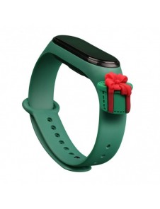 Rem Xmas Armband för Xiaomi Mi Band 4 / Mi Band 3 Jul Silikonarmband Mörkgrönt (gåva)