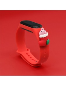 Rem Xmas Armband för Xiaomi Mi Band 4 / Mi Band 3 Jul Silikon Armband Röd (Santa 1)