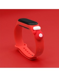 Rem Xmas Armband för Xiaomi Mi Band 4 / Mi Band 3 Jul Silikon Armband Röd (handske)