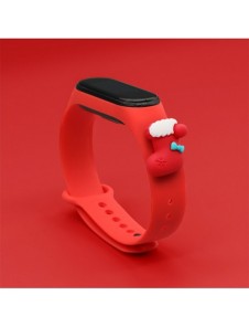 Rem Xmas Armband för Xiaomi Mi Band 4 / Mi Band 3 Jul Silikon Armband Röd (strumpa)